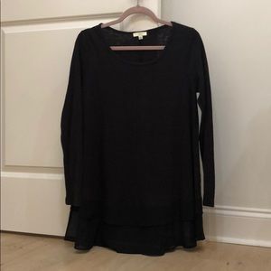 Sweater with chiffon detail